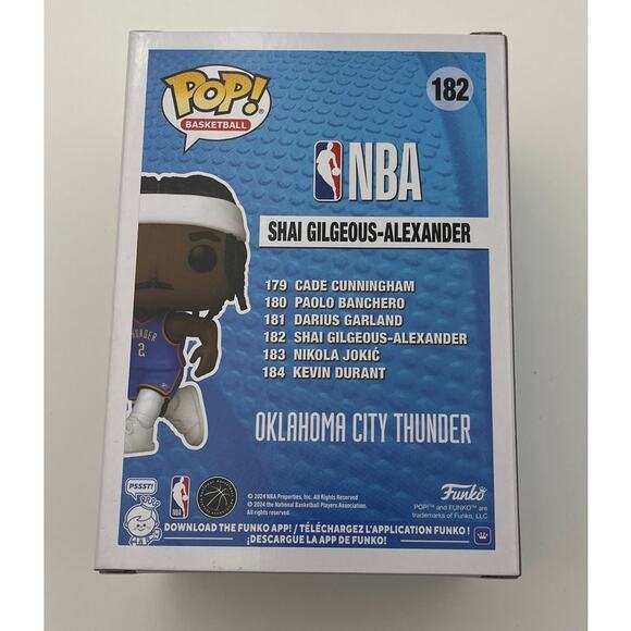 Funko Shai Gilgeous-Alexander (Oklahoma City Thunder) #182 - NIB - Picture 2 of 3